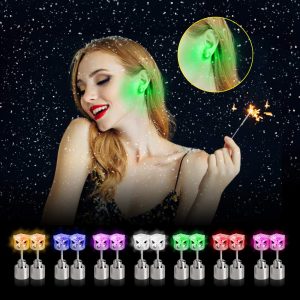 Cubic Zirconium LED Glowing Crystal Earring Studs
