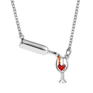 Pour Thy Wine Charm Necklace in 3 Colors