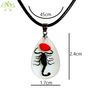 Glow In Dark Actual Insect in Resin Scorpion Spider and more Pendant Necklace