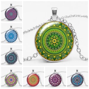 Kaleidoscope Fame Series Glass Gem Necklace Choker Pendant Necklace